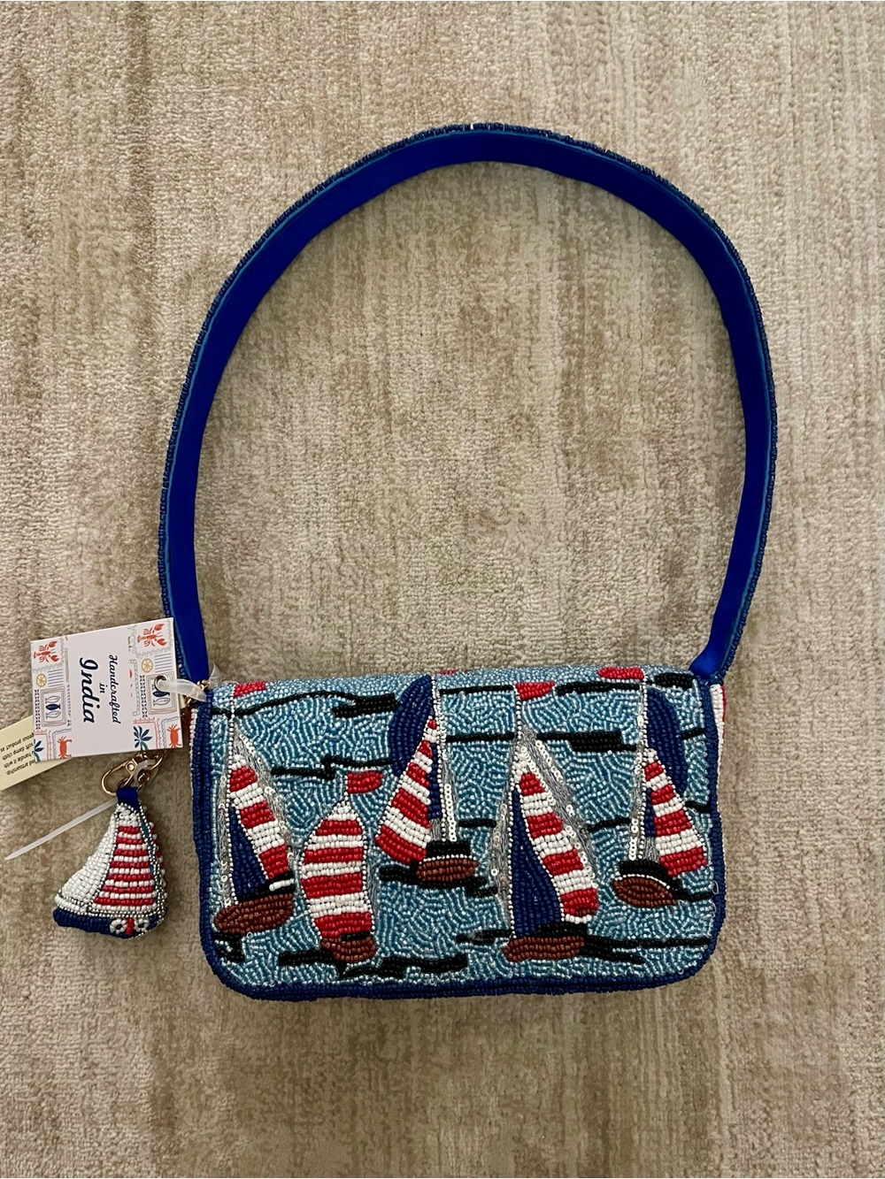 ⛵️🔵VIRAL- Beaded Sailboat Bag